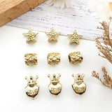 20pcs Crown Bracelet Charm Beads for Jewelry Making DIY