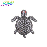3pcs/lot Small Hole Charms Beads Cubic Zirconia Sea Turtle Metal Beads