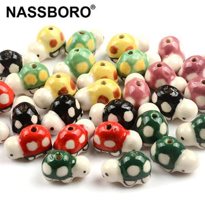 12x19mm Sea Turtle Ceramic Beads Charms Loose Porcelain Beads