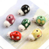 12x19mm Sea Turtle Ceramic Beads Charms Loose Porcelain Beads