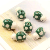 12x19mm Sea Turtle Ceramic Beads Charms Loose Porcelain Beads