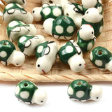 12x19mm Sea Turtle Ceramic Beads Charms Loose Porcelain Beads