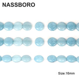 Sky Natural Stone Flat Round Coin Spacer Beads for Jewelry Making DIY