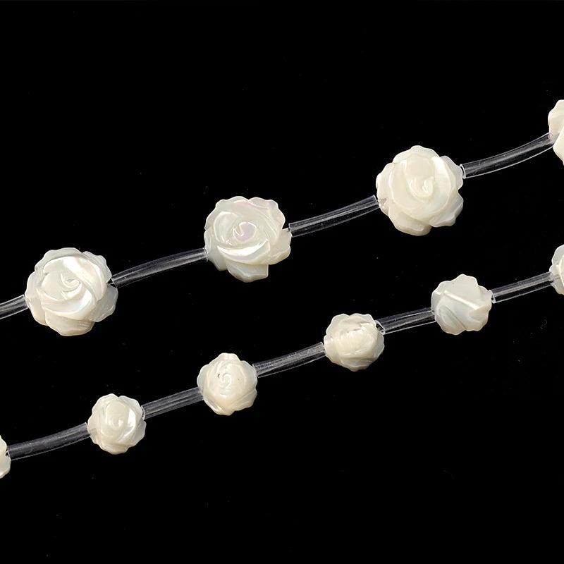 6mm Rose Shell Mother Of Pearl Spacer Beads for Jewelry Making