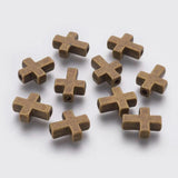 20Pcs Cross Shape Metal Tibetan Style Spacer Beads Charms for Jewelry Making DIY
