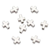 20Pcs Cross Shape Metal Tibetan Style Spacer Beads Charms for Jewelry Making DIY