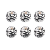 20Pcs Natural Leopard Print Wooden Beads Crafts Jewelry Bracelet Accessories