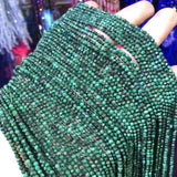 Malachite Stone Faceted Tiny Beads for Jewelry Making
