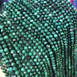 Malachite Stone Faceted Tiny Beads for Jewelry Making