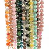 Fluorite Faceted Column Beads 8x6mm for Jewelry Making