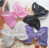 Mixed Resin Bow for DIY Brooch Accessory 53x40MM
