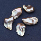 2pcs Freshwater Pearls Beads Irregular Shape No Hole Tail Beads 25-35mm