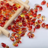 100pcs Water Droplets Lampwork Beads Gradient Glass Beads for Jewelry Making