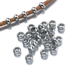 30pcs 7mm Stainless Steel Spacer Beads DIY Jewelry Craft Making Accessories