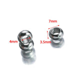 30pcs 7mm Stainless Steel Spacer Beads DIY Jewelry Craft Making Accessories