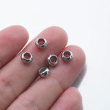 30pcs 7mm Stainless Steel Spacer Beads DIY Jewelry Craft Making Accessories