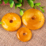 35mm Yellow Carnelian Agates Stone Beads for DIY Jewelry Making