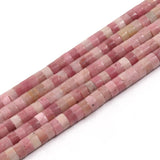 4x2mm Red Rhodonite Flat Round Stone Spacer Beads
