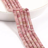 4x2mm Red Rhodonite Flat Round Stone Spacer Beads