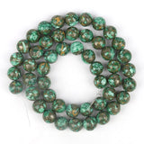 Multicolor Pyrite 8mm Round Stone Beads for Jewelry Making 15in