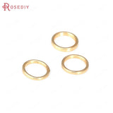 50PCS 4MM 5MM 6MM 18K Silver Brass Round Closed Rings Jump Rings