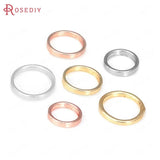 50PCS 4MM 5MM 6MM 18K Silver Brass Round Closed Rings Jump Rings