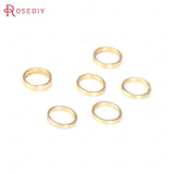 50PCS 4MM 5MM 6MM 18K Silver Brass Round Closed Rings Jump Rings