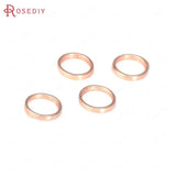50PCS 4MM 5MM 6MM 18K Silver Brass Round Closed Rings Jump Rings