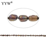 Coffee Baroque Pearl Beads 9-10mm 0.8mm Hole 14.5in Strand