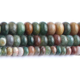 Natural Agates Stone Beads Rondelle Spacer Beads 15 inch