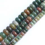 Natural Agates Stone Beads Rondelle Spacer Beads 15 inch