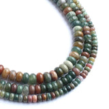 Natural Agates Stone Beads Rondelle Spacer Beads 15 inch
