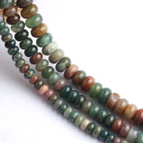 Natural Agates Stone Beads Rondelle Spacer Beads 15 inch