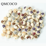 16mm 20Pcs DIY Maple Leaf Wooden Beads Crafts Kid Toy Jewelry Bracelet