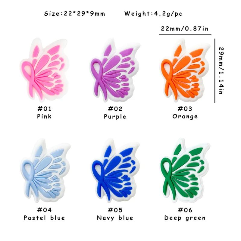 10 Pcs Silicone Beads Animal Mix DIY Pacifier Chain Jewelry Making
