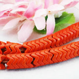 8mm Red Wave Turkey Howlite Chalcedony Beads 15inch