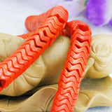 8mm Red Wave Turkey Howlite Chalcedony Beads 15inch