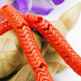 8mm Red Wave Turkey Howlite Chalcedony Beads 15inch