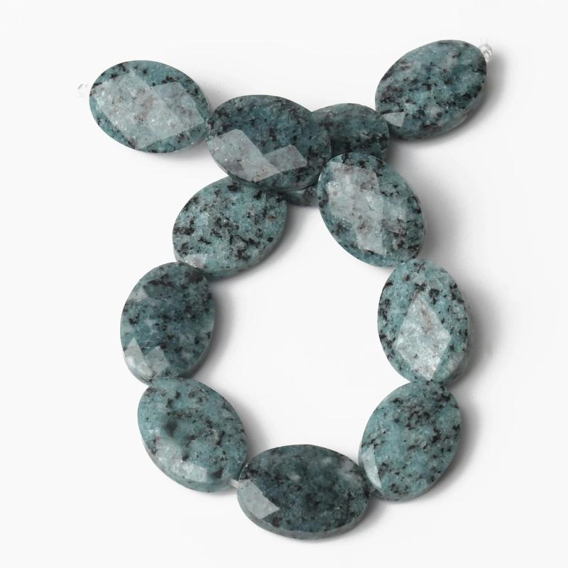 Faceted Oval Agates Jades Quartz Amazonite Stone Beads 13x18m