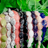Faceted Oval Agates Jades Quartz Amazonite Stone Beads 13x18m