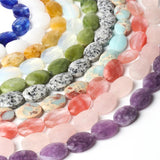 Faceted Oval Agates Jades Quartz Amazonite Stone Beads 13x18m