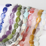 Faceted Oval Agates Jades Quartz Amazonite Stone Beads 13x18m