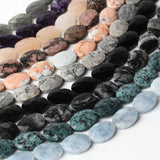 Faceted Oval Agates Jades Quartz Amazonite Stone Beads 13x18m