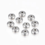 50pcs 8mm Stainless Steel Charm Spacer Beads for DIY Jewelry Making