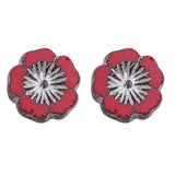 Czech glazed plum blossom antique beads for DIY jewelry