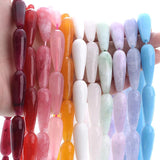 10x30mm Smoky Quartz Angelite Agate Jade Loose Beads for Jewelry Making