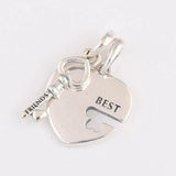 Heart Dangle Charm for Women Bracelet DIY Jewelry