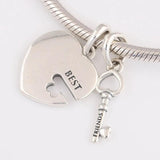 Heart Dangle Charm for Women Bracelet DIY Jewelry
