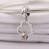 Heart Pendant Dangle Charm for Bracelet Bangle