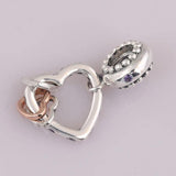 Heart Pendant Dangle Charm for Bracelet Bangle
